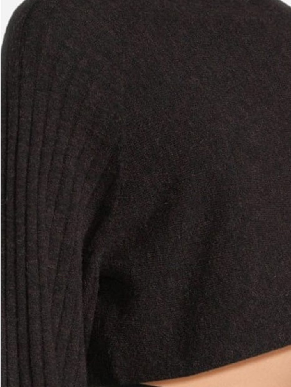 NWT $329 ALL SAINTS Margot Jumper Wool Blend Cropped Sweater, Bitter Brown - Picture 5 of 16